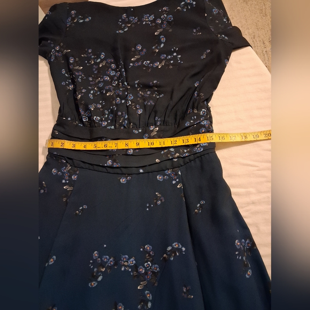 Elegant Floral Blue Ombre Dress - Picture 10 of 15